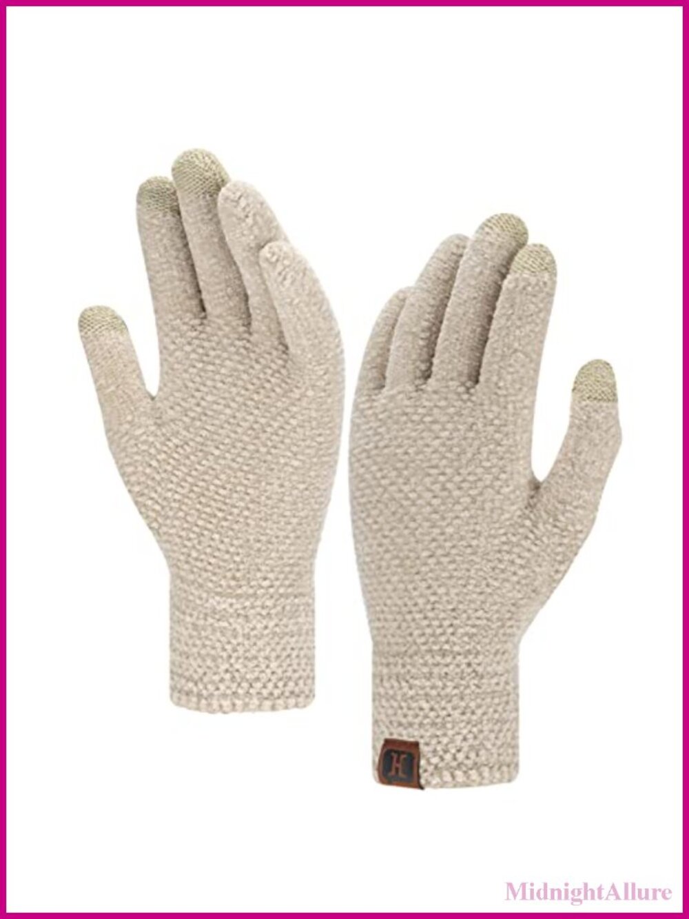 Womens Winter Warm Touchscreen Gloves Chenille Cold Weather